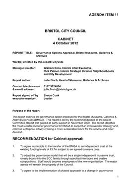 Agenda Item 11 Bristol City