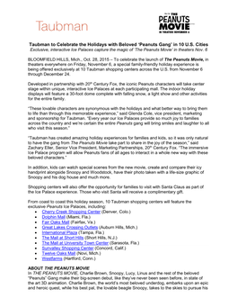 Taubman US Press Release Template