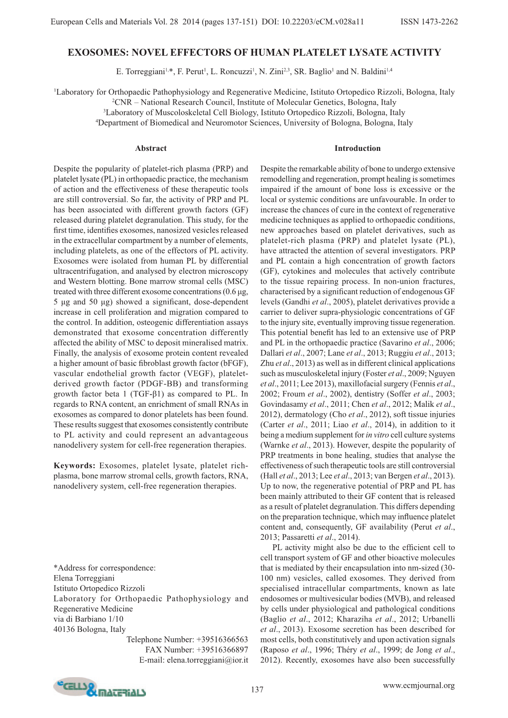 Novel Effectors of Human Platelet Lysate Activity