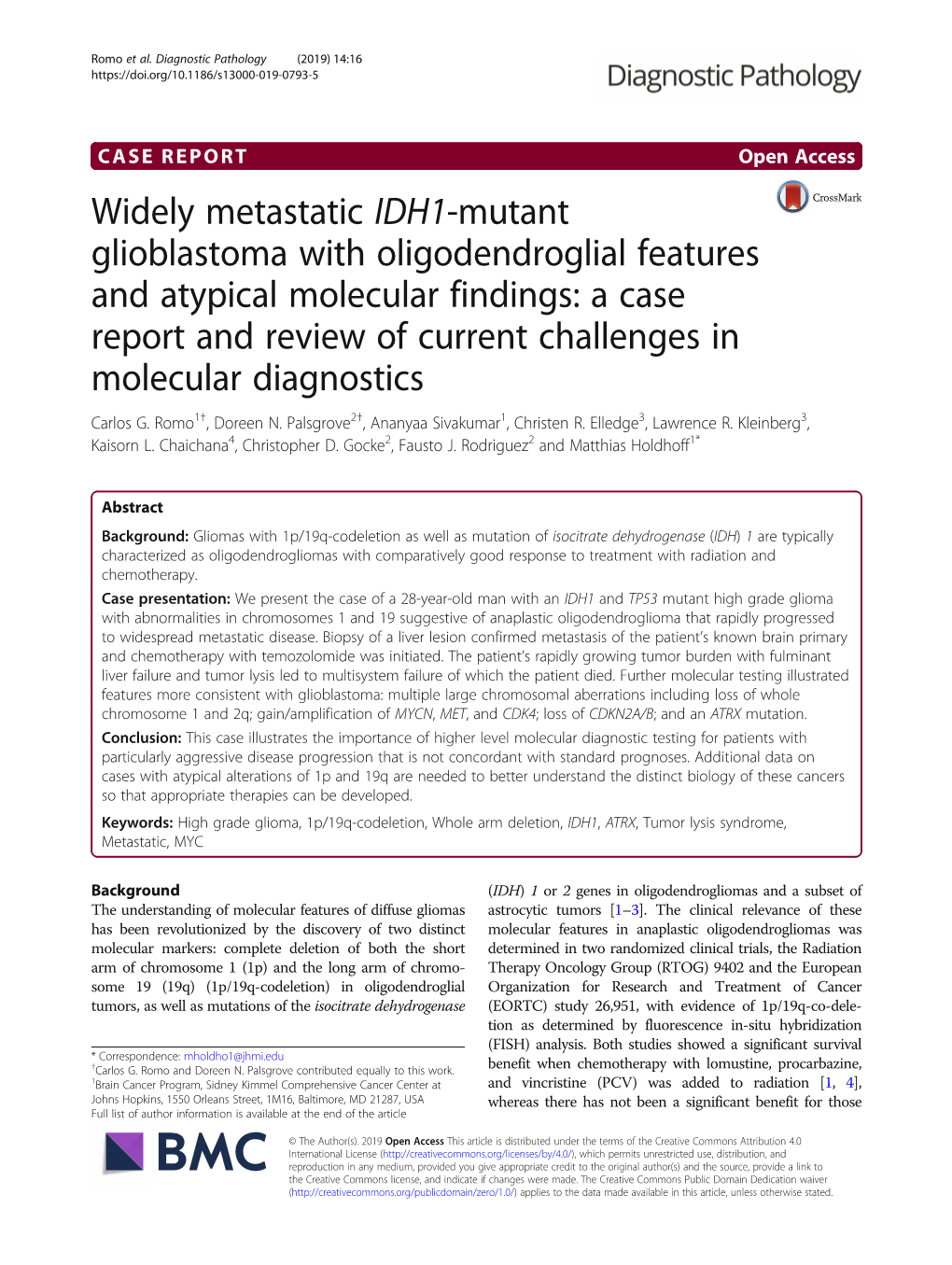 Widely Metastatic IDH1-Mutant Glioblastoma with Oligodendroglial