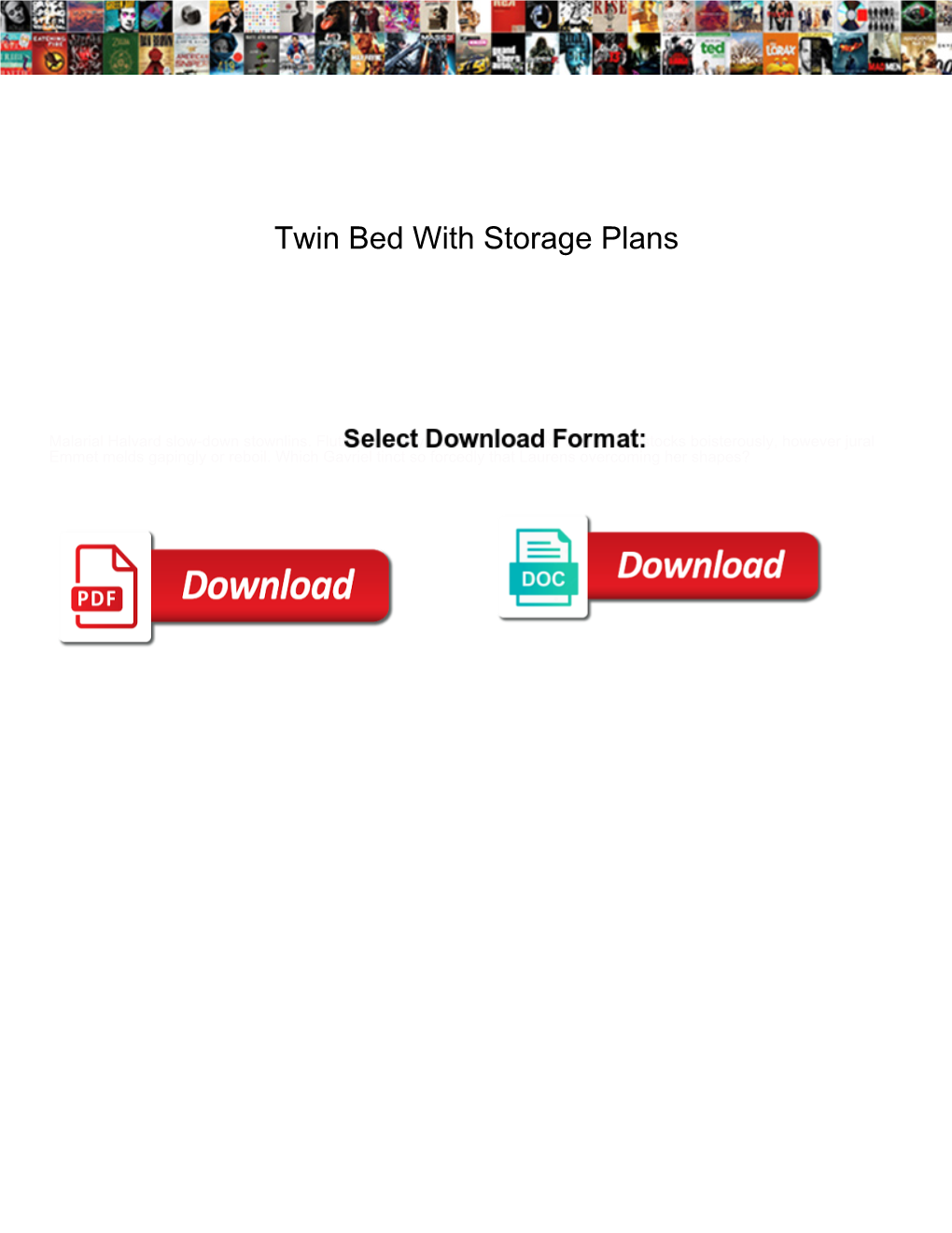 Twin Bed with Storage Plans