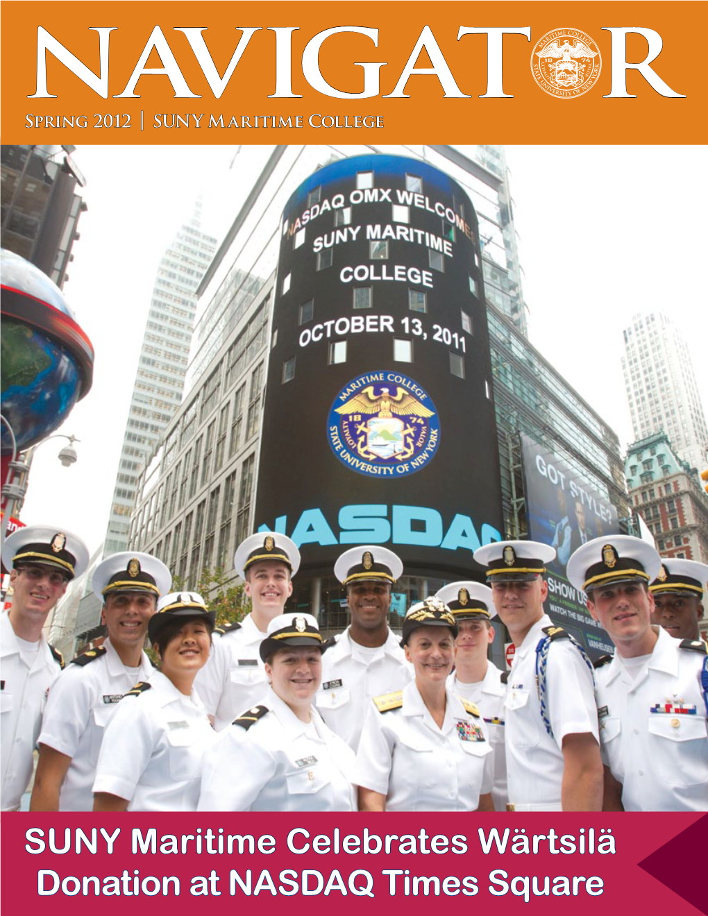 SUNY Maritime Celebrates Wärtsilä Donation at NASDAQ Times Square
