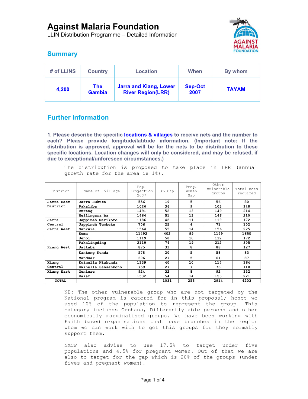 Distribution Proposal