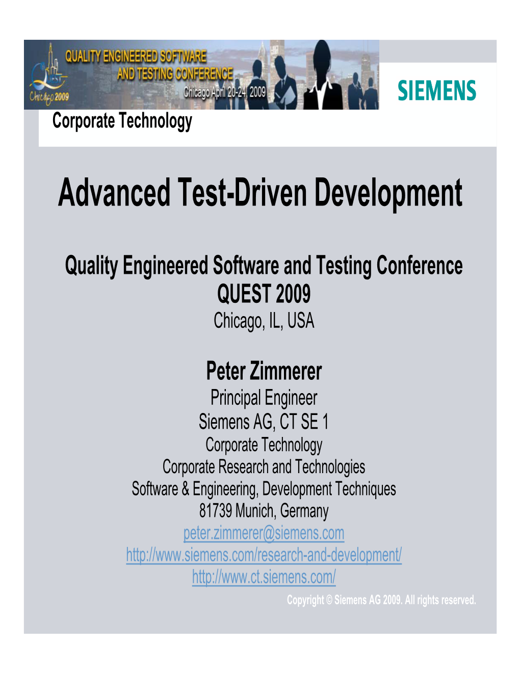 Advanced Test-Driven Development