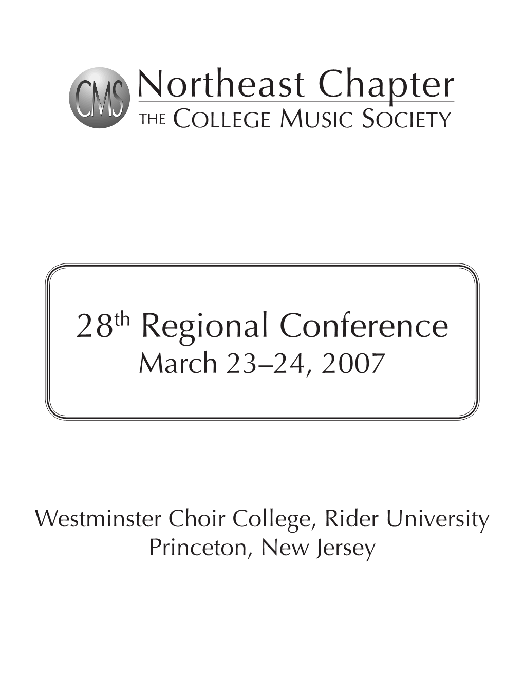 28Th Regional Conference March 23–24, 2007