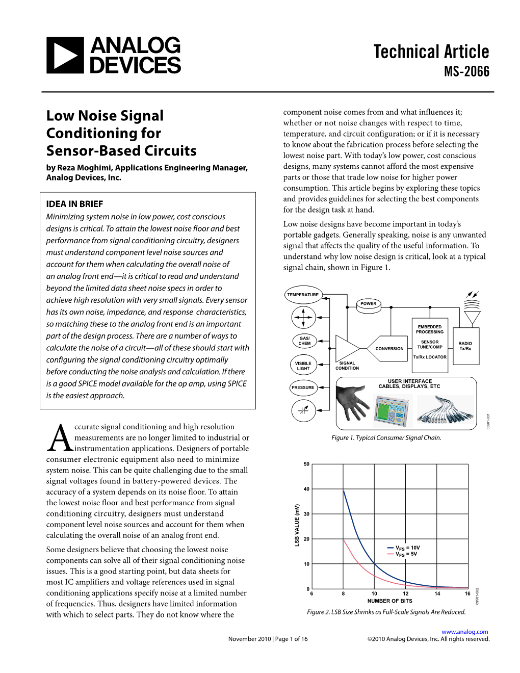 Low Noise Signal Conditioning for Sensor-Based Circuits