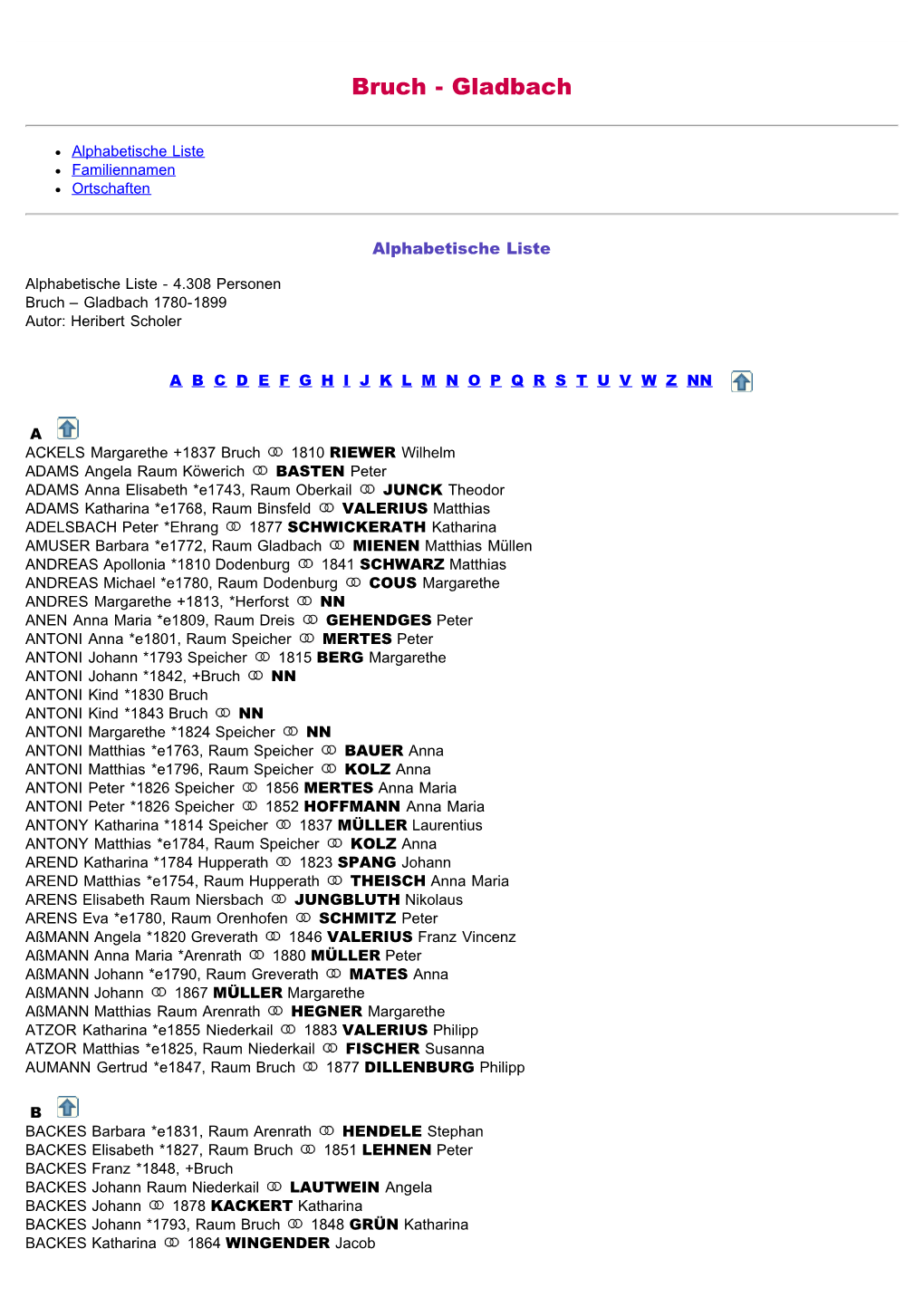 ABC-Liste Familienbuch Bruch