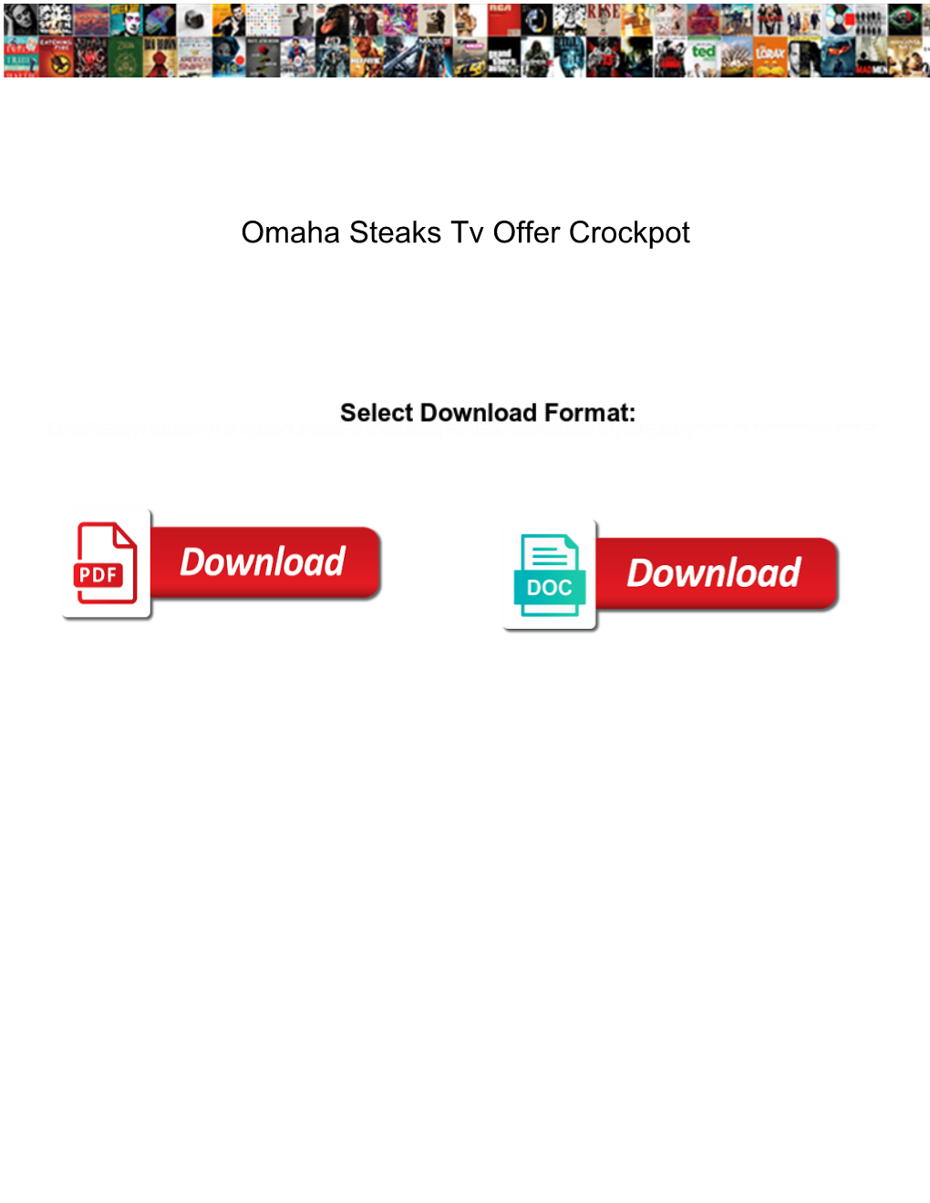 Omaha Steaks Tv Offer Crockpot