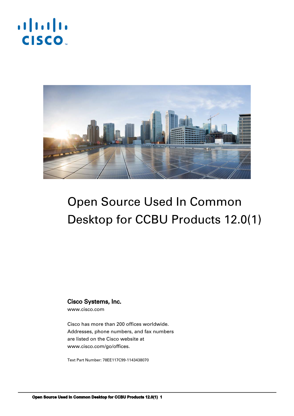 Open Source Used in Common Desktop for CCBU Products 12.0(1)