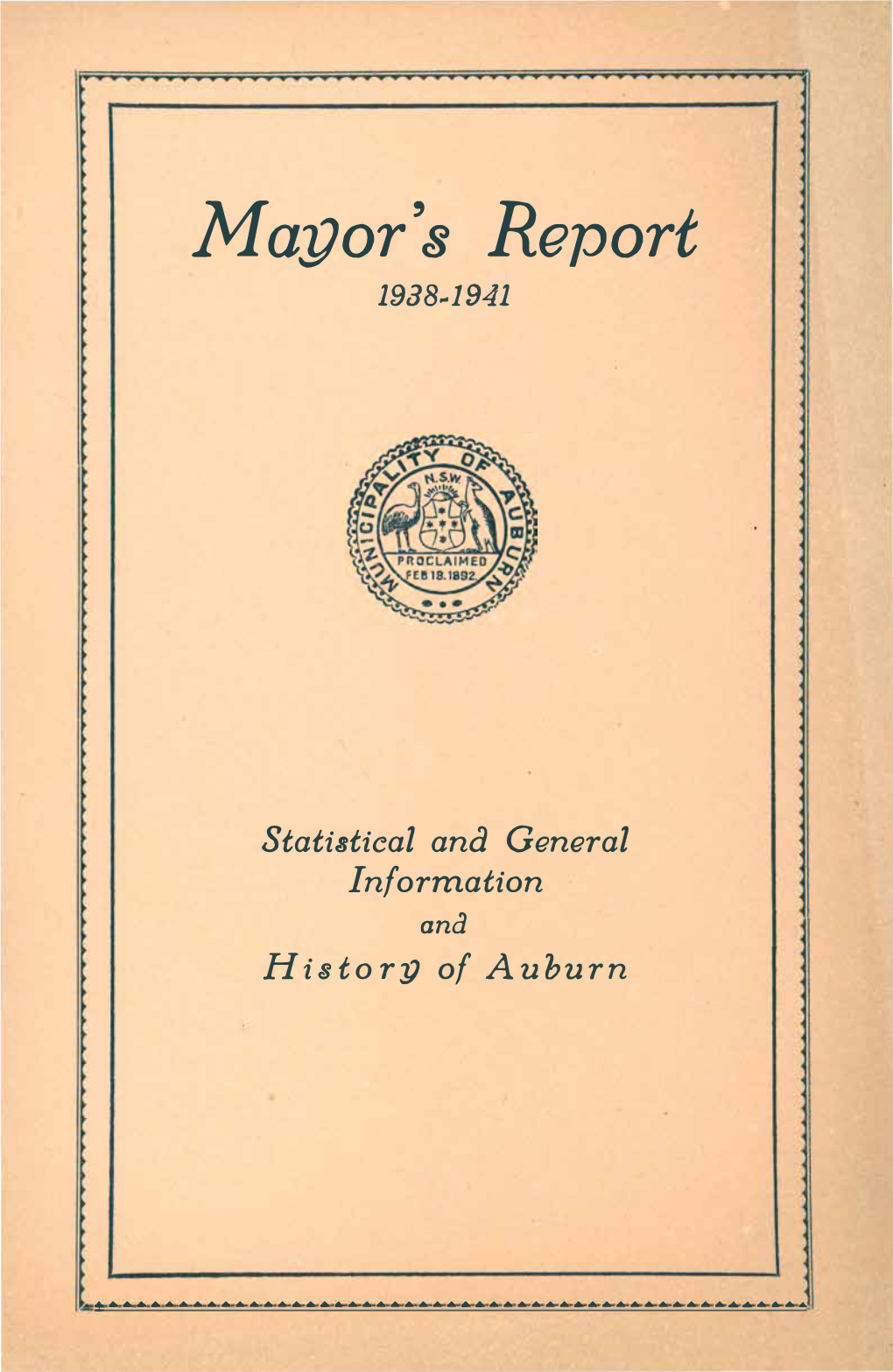 Magor's Report 1938-1941