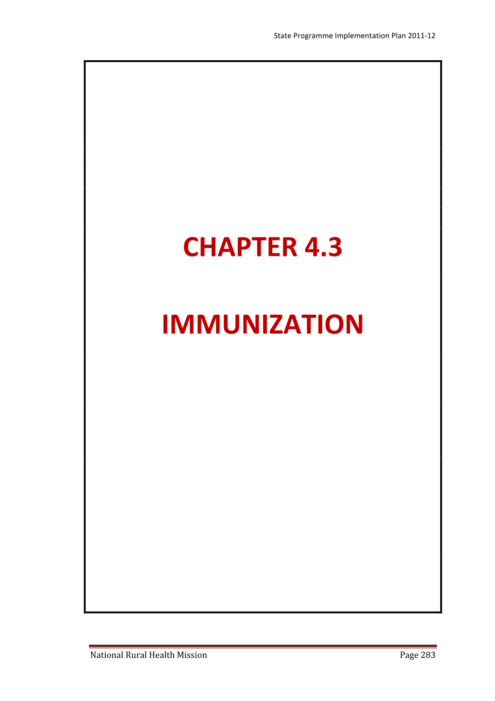 Chapter 4.3 Immunization