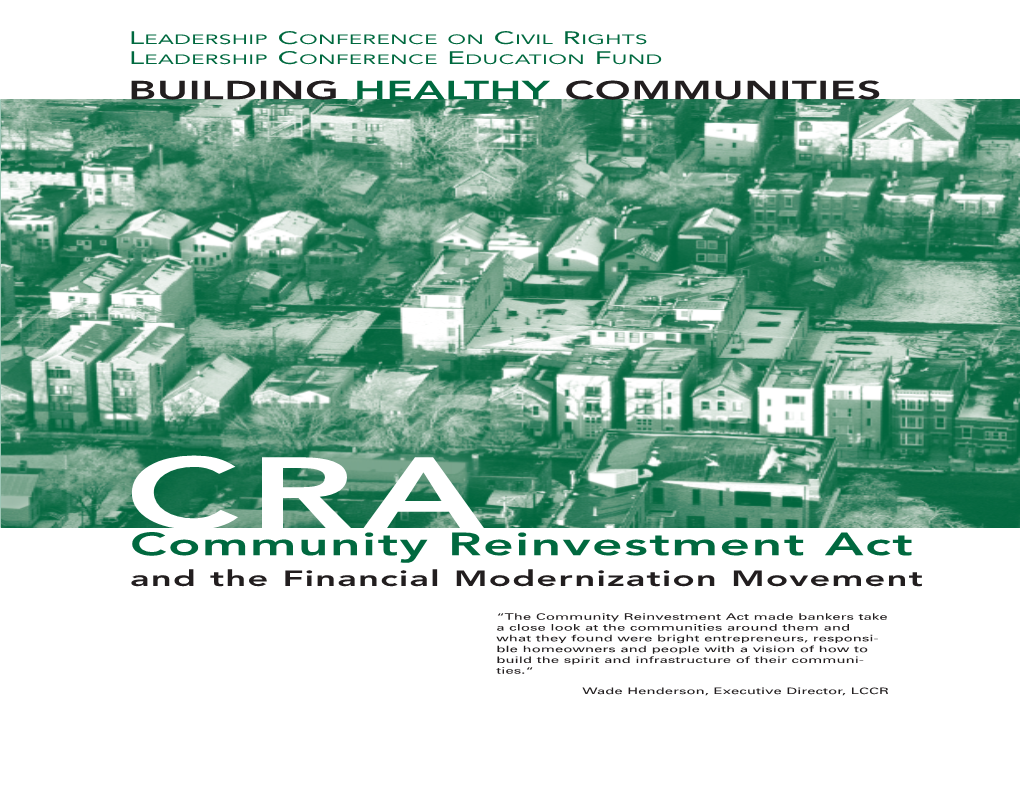 Community Reinvestment