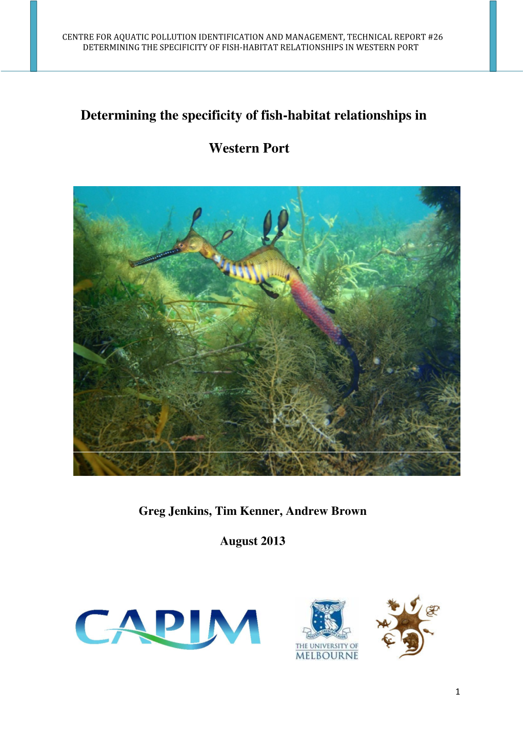 Determining the Specificity of Fish-Habitat Relationships in Western Port