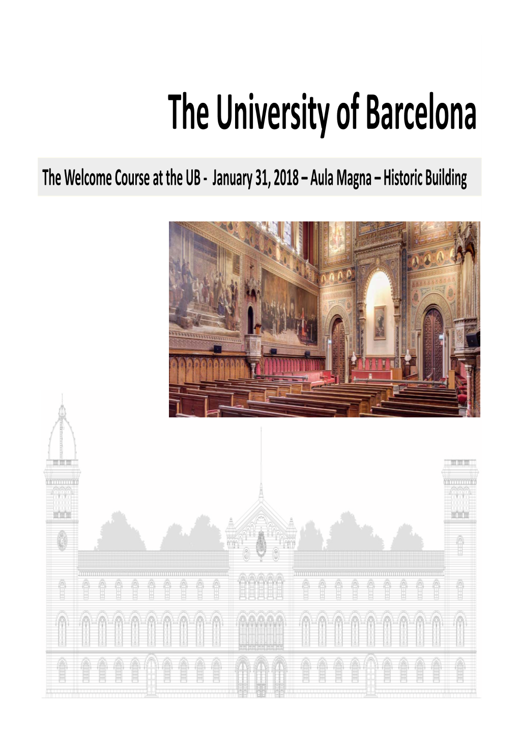 Introduction to the University of Barcelona