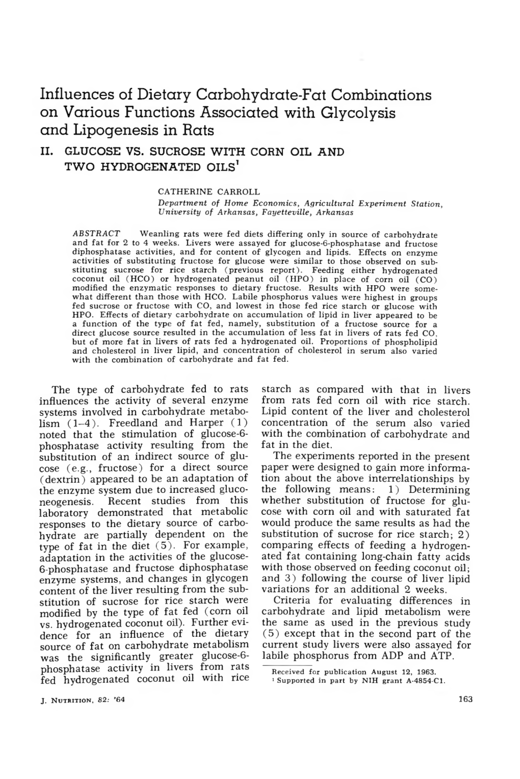 The Journal of Nutrition 1964 Volume.82 No.2