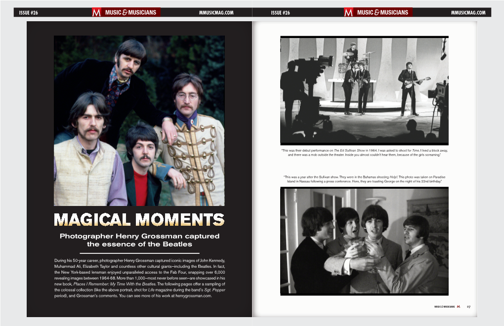 MAGICAL MOMENTS Photographer Henry Grossman Captured the Essence of the Beatles