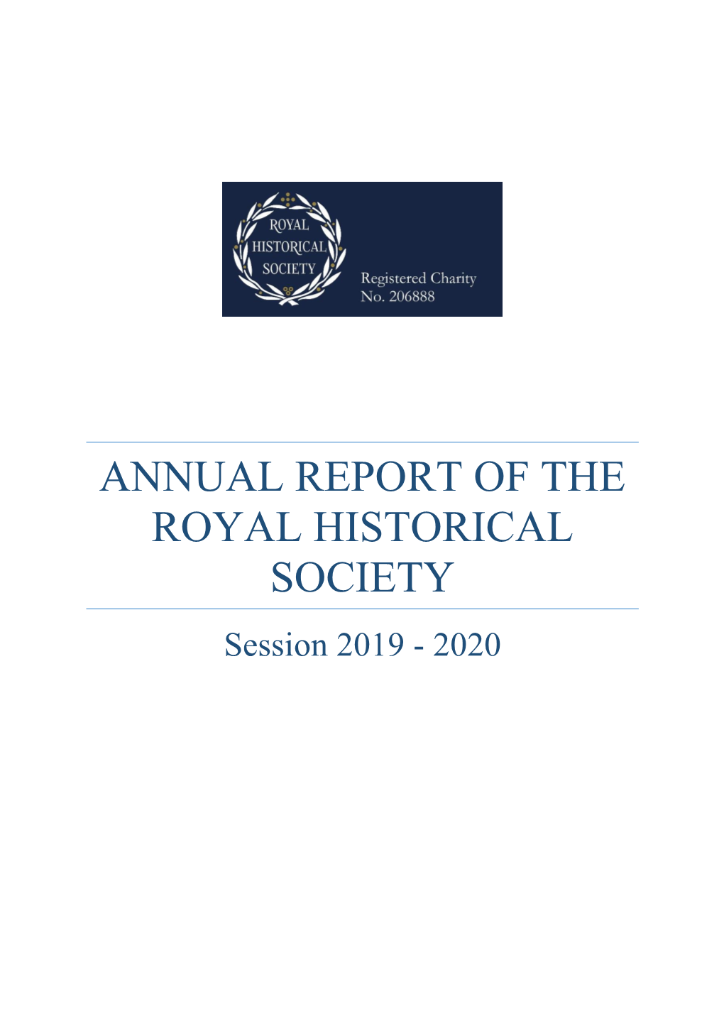 Annual Report of the Royal Historical Society 2019-20