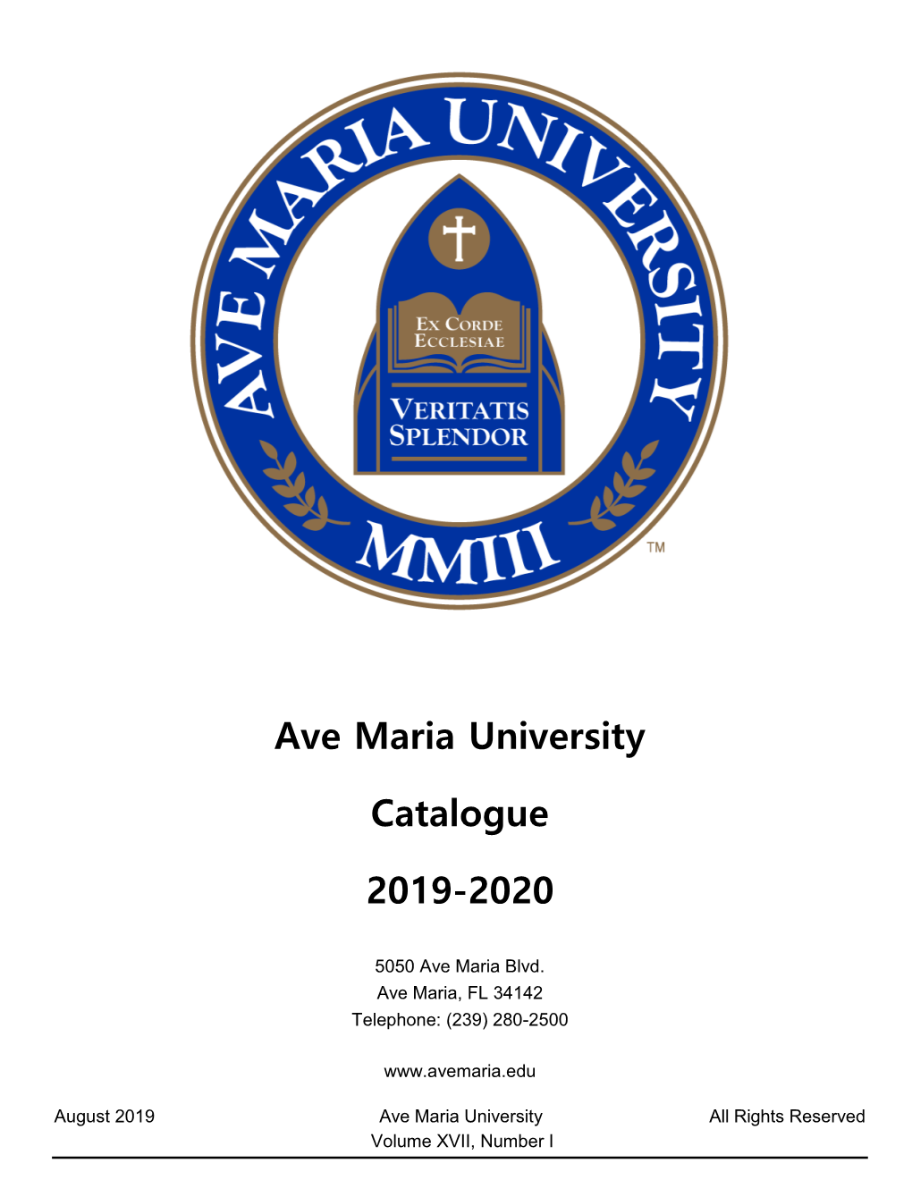 2019-2020 Academic Catalogue