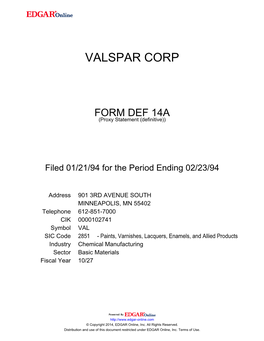 Valspar Corp