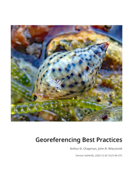 Georeferencing Best Practices