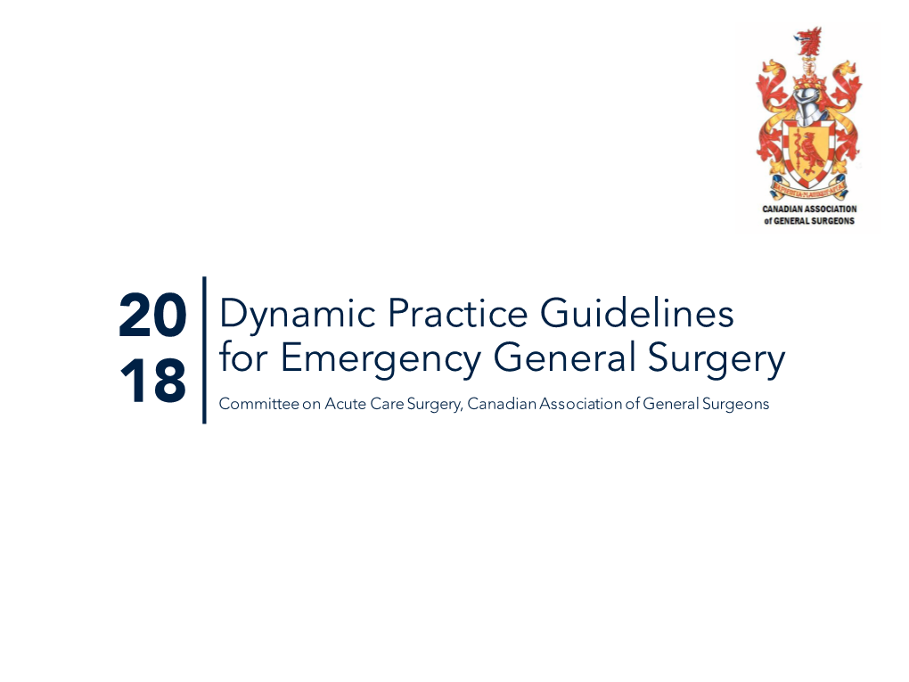 PERIANAL ABSCESS 18 Dynamic Practice Guidelines for Emergency General Surgery