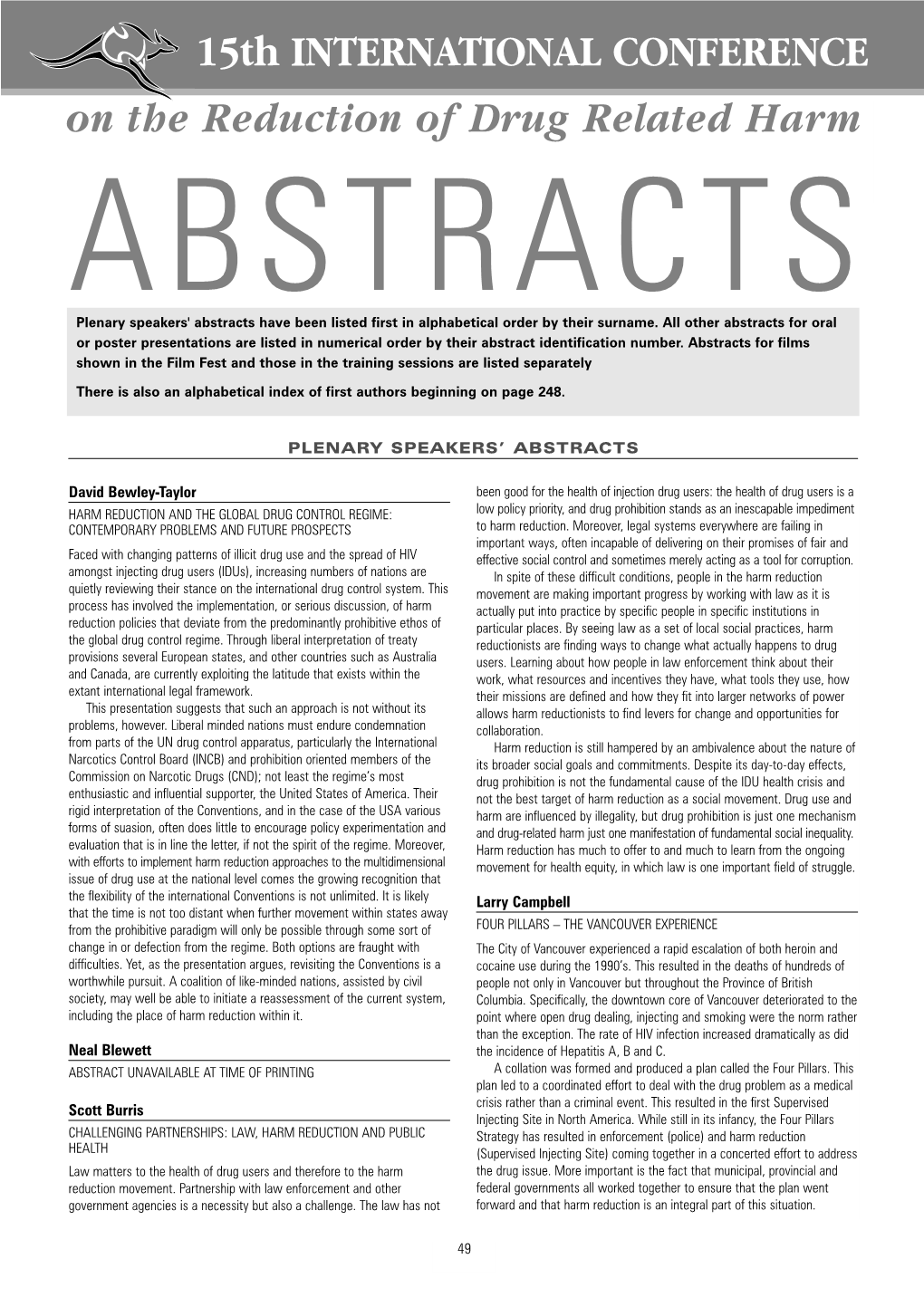 Conference Abstracts Part 1 (Pages 49 to 150)