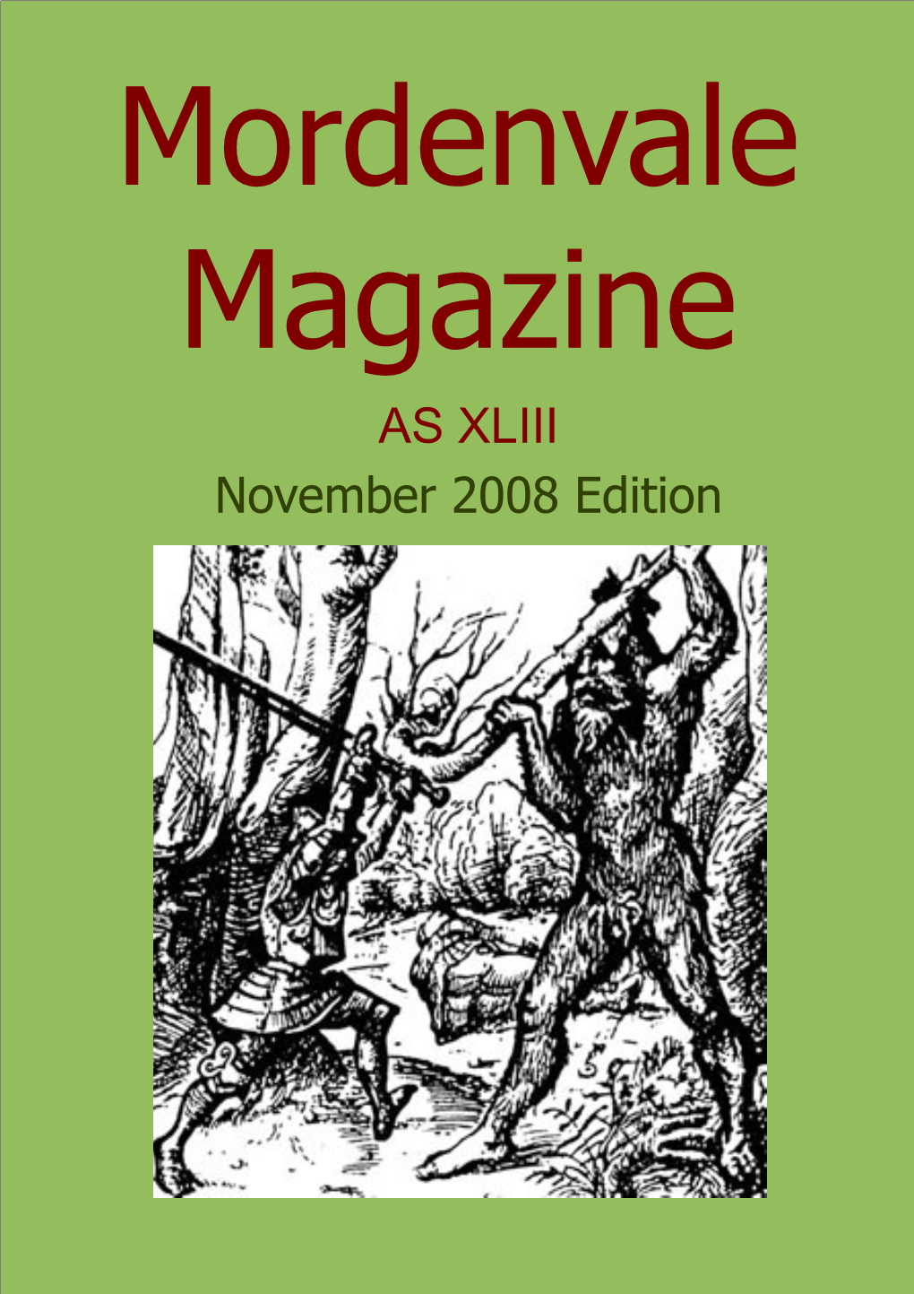 AS XLIII November 2008 Edition Contents Contents