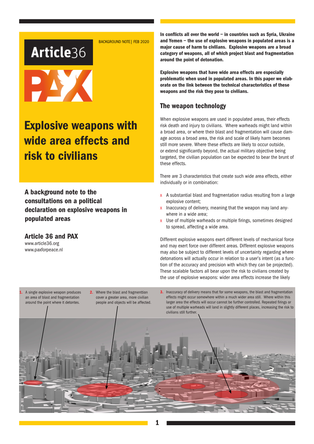 Explosive Weapons with Wide Area Effects and Risk to Civilians