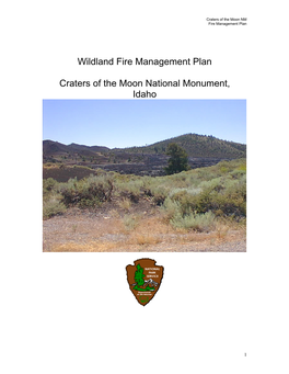 Wildland Fire Management Plan Craters of the Moon National Monument, Idaho