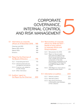 Corporate Governance, Internal Control and Risk Management 5