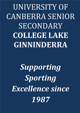 University of Canberra Senior Secondary College Lake Ginninderra