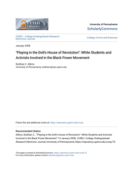 White Students and Activists Involved in the Black Power Movement