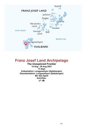 Franz Josef Land Archipelago