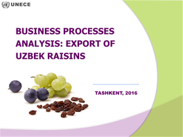 Business Process Analysis of the Uzbekistan Raisins Export