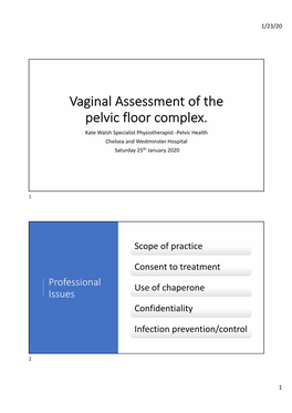 Vaginal Assessment of the Pelvic Floor[1]