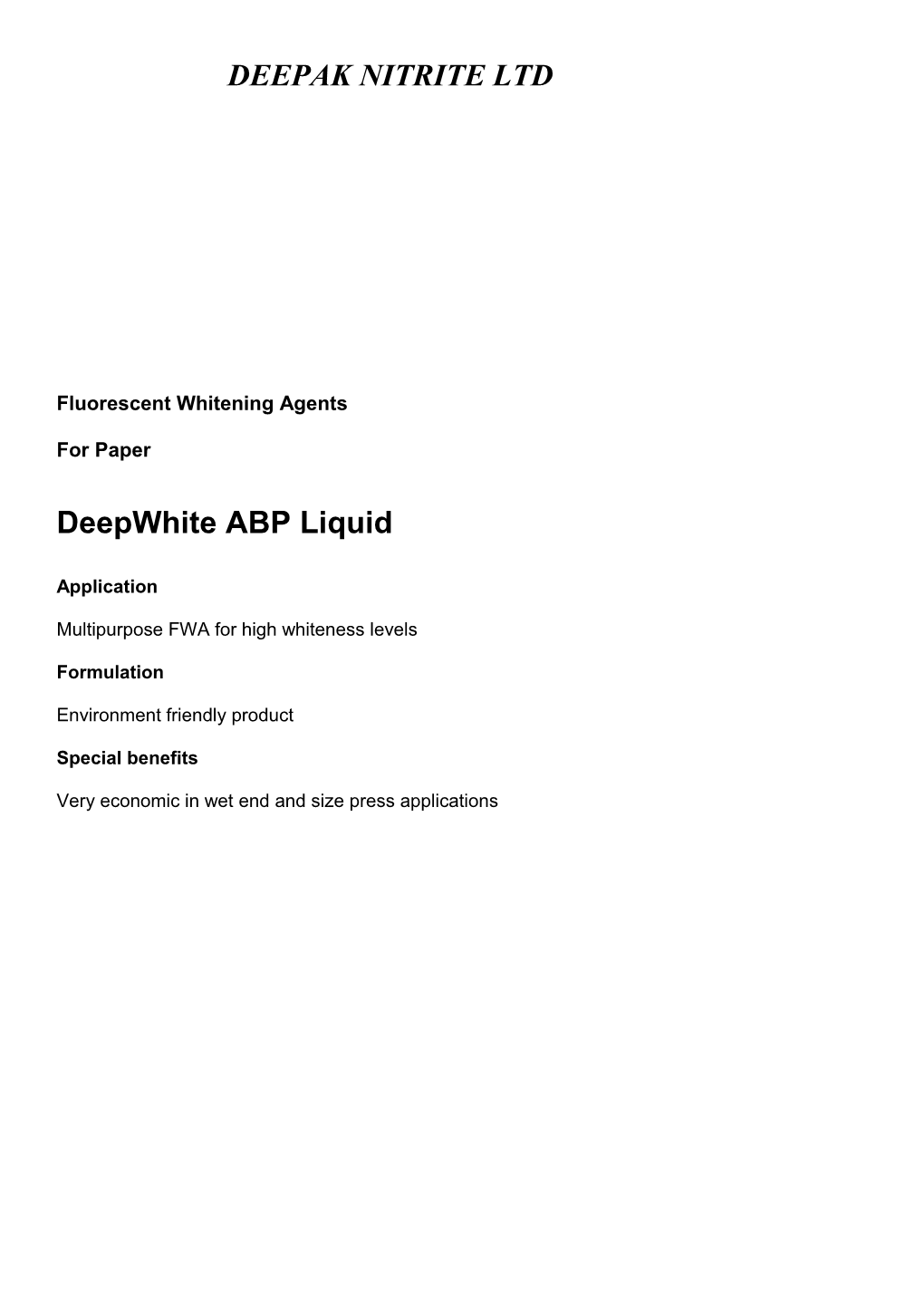 Fluorescent Whitening Agents