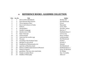 To See the Reference Books : Kashmir Collection