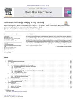 Fluorescence Anisotropy Imaging in Drug Discovery