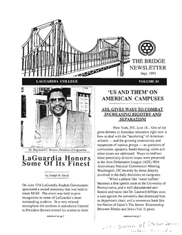 THE BRIDGE NEWSLETTER Sept