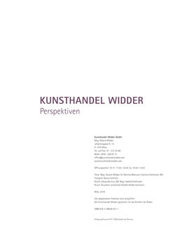 KUNSTHANDEL WIDDER Perspektiven