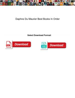 Daphne Du Maurier Best Books in Order