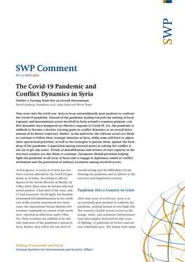 The Covid-19 Pandemic and Conflict Dynamics in Syria