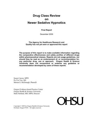 Drug Class Review on Newer Sedative Hypnotics