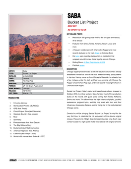 Bucket List Project SOLD out NO EXPORT to EU/UK