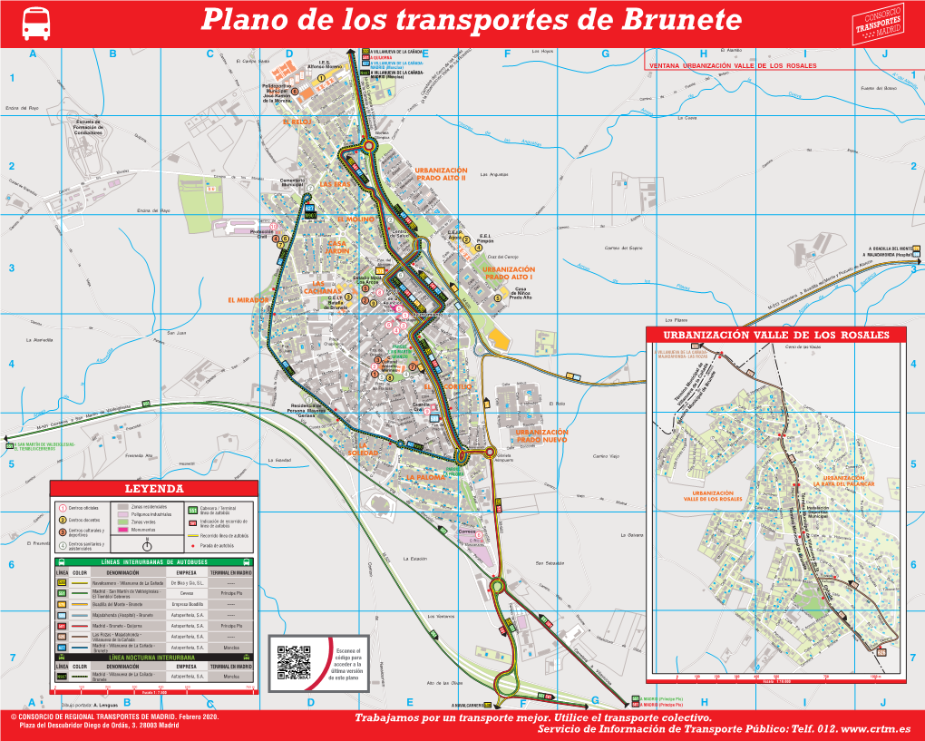 Plano De Los Transportes De Brunete S
