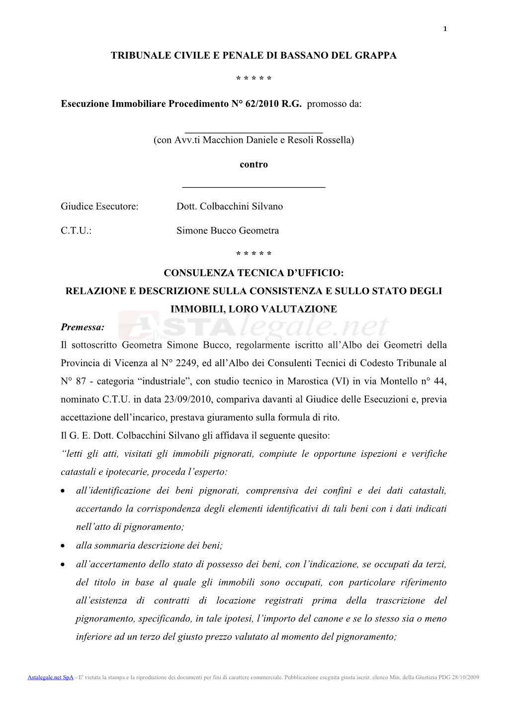 Tribunale Civile E Penale Di Bassano Del Grappa