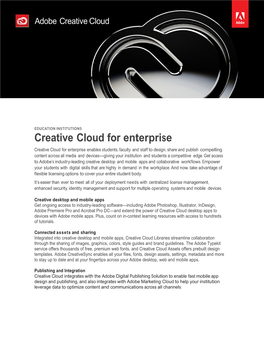 Creative Cloud for Enterprise