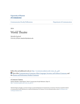 World Theatre Michelle Hayford University of Dayton, Mhayford1@Udayton.Edu