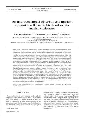 An Improved Model of Carbon and Nutrient Dynamics in the Microbial Food Web in Marine Enclosures