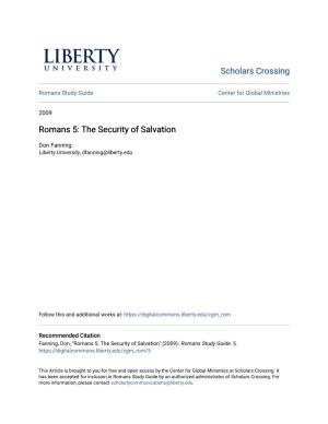 Romans 5: the Security of Salvation
